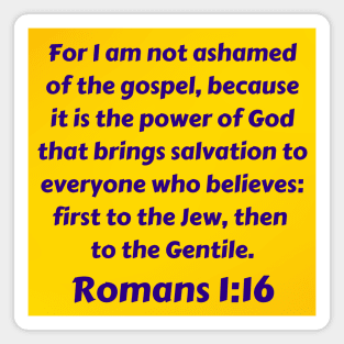 Bible Verse Romans 1:16 Magnet